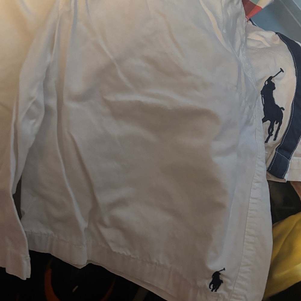 Polo by Ralph Lauren Ivory Shorts with Dark Blue Emblem